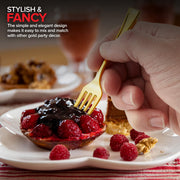 Stock Your Home Mini Fork / Gold / 80 Dessert Forks