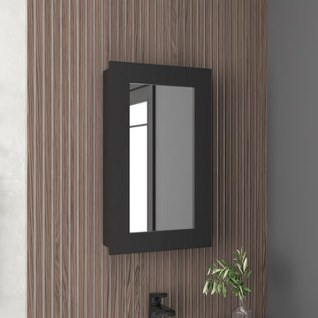 Juno Mirror Medicine Cabinet by Tuhome – unspecified, Engineered Wood, Black Wenge, Model GLW11017