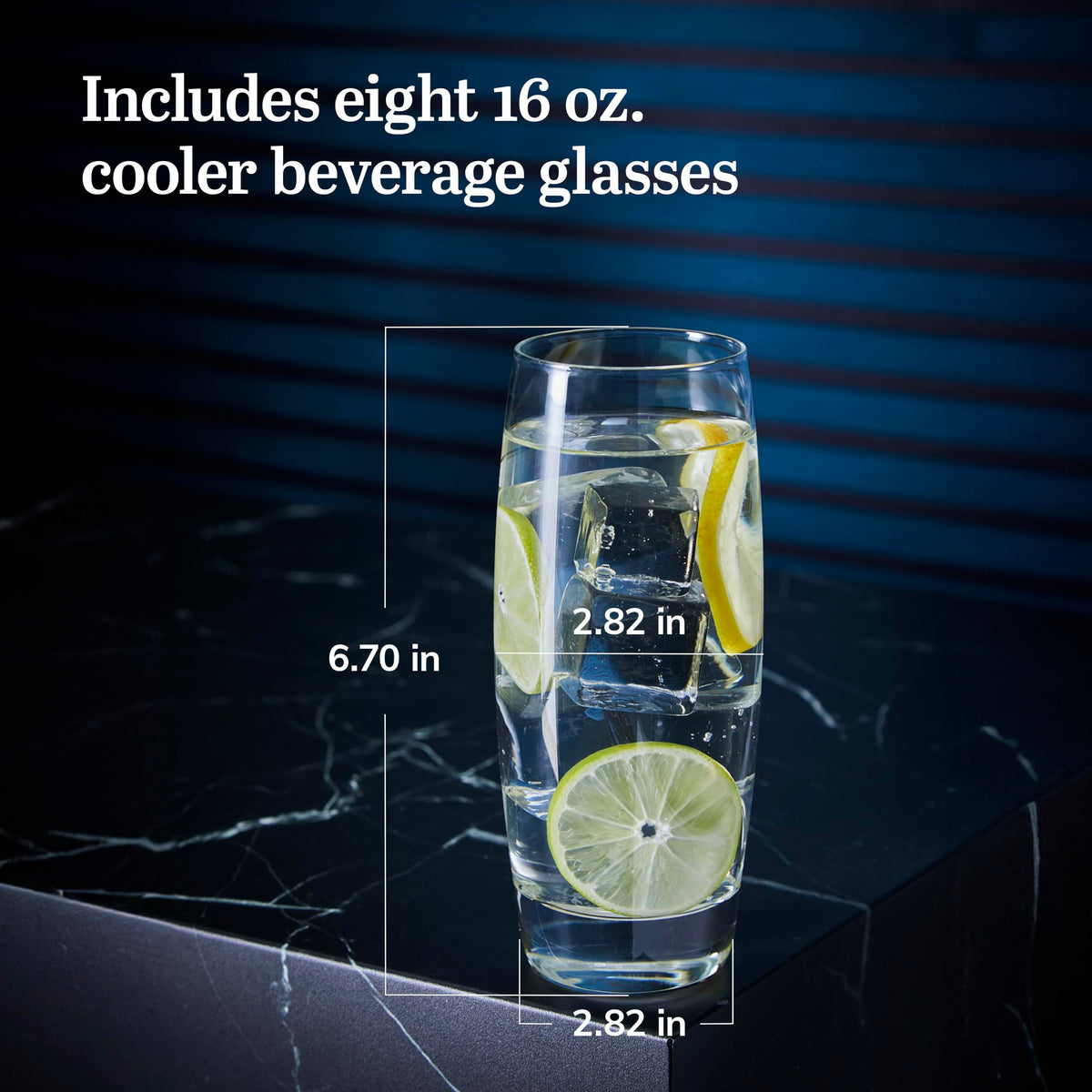 Libbey Kentfield / 8 Count (Pack of 1) / 16.0 ounces Iced Tea Glasses