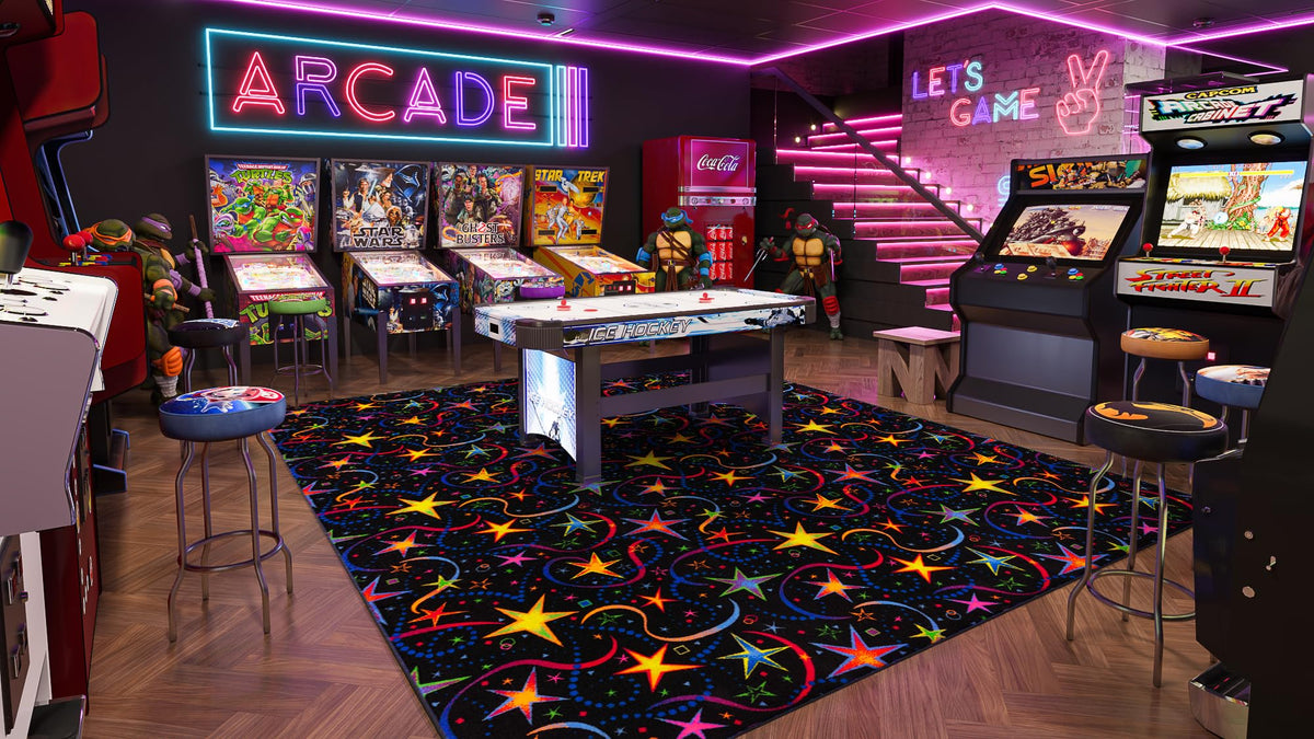 Fluorescent Have A Blast 4' x 6' Area Rug by Joy Carpets – 4' x 6' (Rectangular), Nylon, Fluorescent, Model 469N