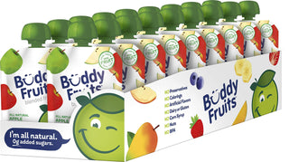 Snacks To Go Orchard Blend Unsweetened Applesauce 3.2oz Pouch (18pk) Gluten-Nut-Dairy-Preservatives-BPA Free by Buddy Fruits – 3.2 Ounce (Pack of 18), White, Pack of 18