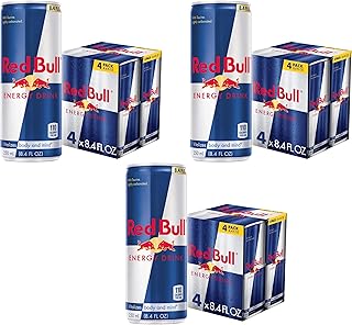 Red Bull Energy Drink, 80mg Caffeine | Taurine & B Vitamins | 8.4 Fl Oz | Pack of 12 Cans