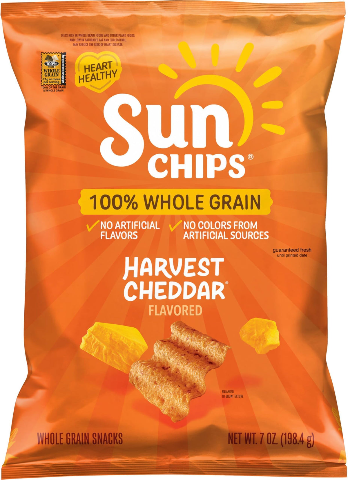 Sunchips Cheddar Cheese / 7 Ounce (Pack of 8) / 8 Vegetable