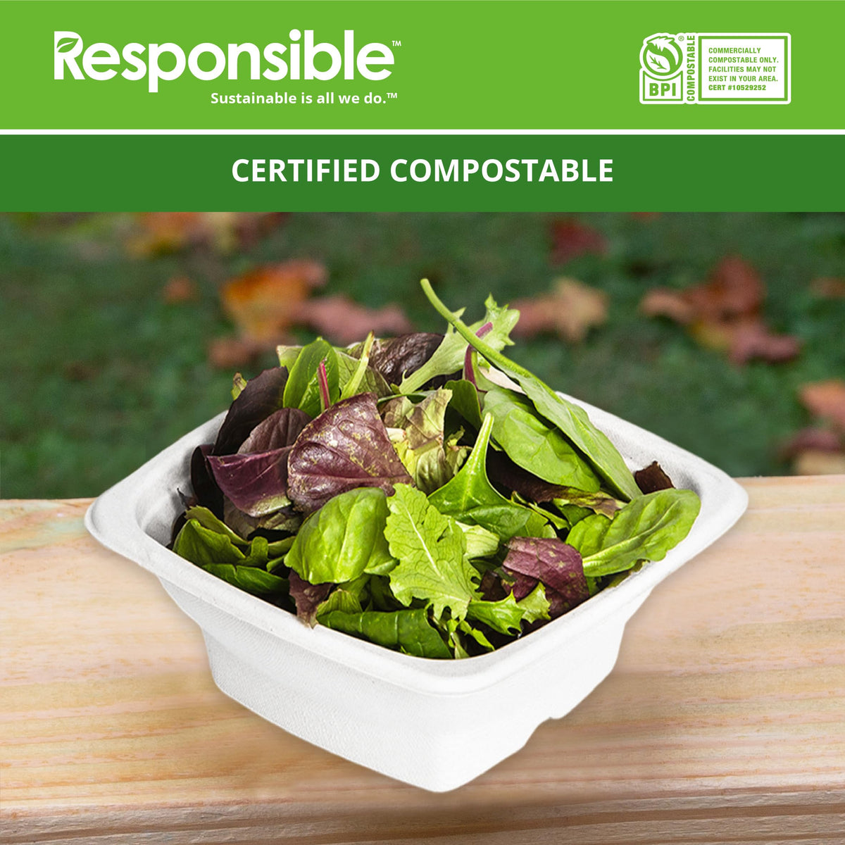 Responsible Products 32 oz (50 Count) / Natural Brown / Casual Bowls
