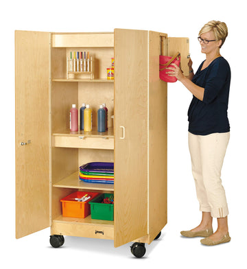 Hideaway Storage Mobile Cabinet by Jonti-Craft – Large, Acrylic, Beige, Model 5946JC
