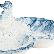 Tidal Drift Coastal Serveware (Seahorse Serving Caddy) by 10 Strawberry Street – Seahorse Serving Caddy, Ceramic, Tidal Drift Blue, Model BC-SERVING
