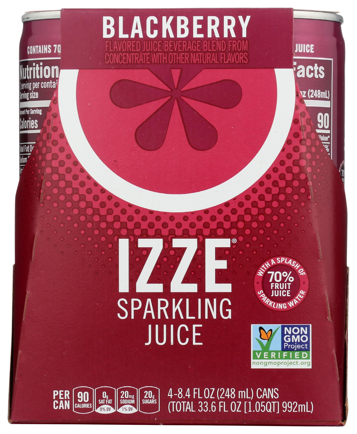 Sparkling Juice by IZZE – 8.4 Fl Oz (Pack of 4), Pack of 4, Model 0836093012022