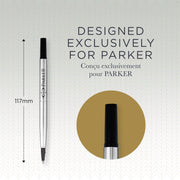 Refill for Parker Roller Ball Pens – 1 Count (Pack of 1), Black, Model 1950323