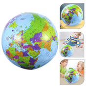 Inflatable Earth Globe Beach Ball PVC Air Inflation English Globe for Geography Teaching by Beavorty – 30.00X30.00X30.00cm/11.79X11.79X11.79", Sky-blue