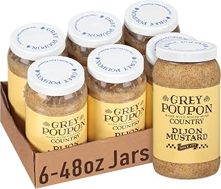 Grey Poupon Country Dijon Mustard (48 oz Jars, Pack of 6)