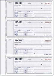 Rediform 8L816 Receipt Book 2 3/4 x 7 Carbonless Duplicate 400 Sets/Book