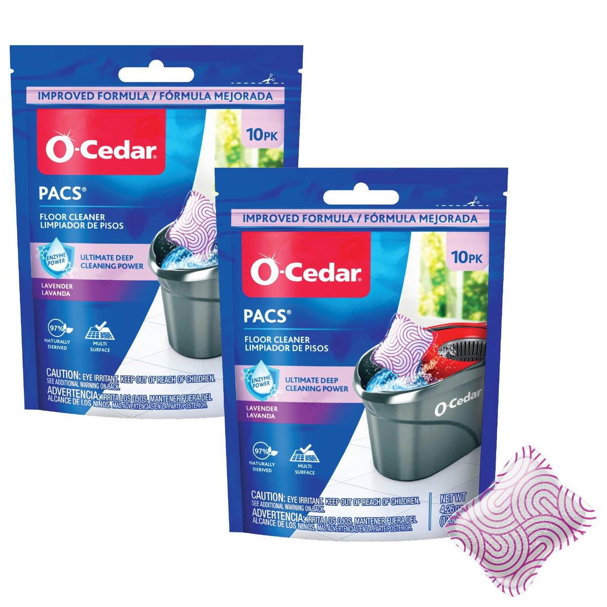O-Cedar Lavender / 10 Count (Pack of 2) / 2 Floor Cleaners