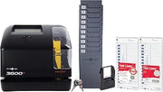 Pyramid Time Systems 3600SSK1 Time Clock and Document Stamp | With SmartSite LED Alignment and Tri-View Window, Includes 125 Time Cards, Time Card Rack, Ribbon, 2 Security Keys