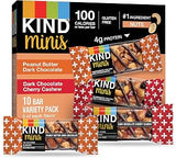 KIND Bar Mini's, Peanut Butter Dark Chocolate/Cherry Cashew, Gluten Free, Low Sugar, 10 Count (Pack of 8)