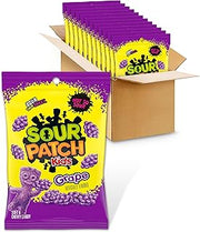 Sour Patch Kids Grape Soft & Chewy Gummy Candy, Bulk Candy, 12 Bags