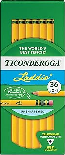 Ticonderoga Laddie Tri-Write Wood-Cased Pencils, #2 HB Soft