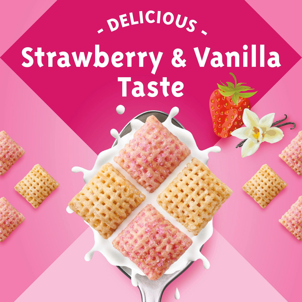 Strawberry Vanilla Cereal by Chex – 12.4 Ounce (Pack of 6), Pack of 6