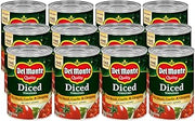 Del Monte Canned Diced Tomatoes with Basil, Garlic, Oregano and No Added Salt, 14.5 Ounce (Pack of 12)