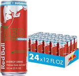 Red Bull Red Edition Sugar Free Energy Drink, Watermelon, with 114mg Caffeine plus Taurine & B Vitamins, 12 Fl Oz, Pack of 24 Cans