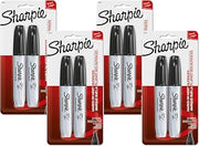 Sharpie Permanent Markers, Chisel Tip, Black, 8 Count