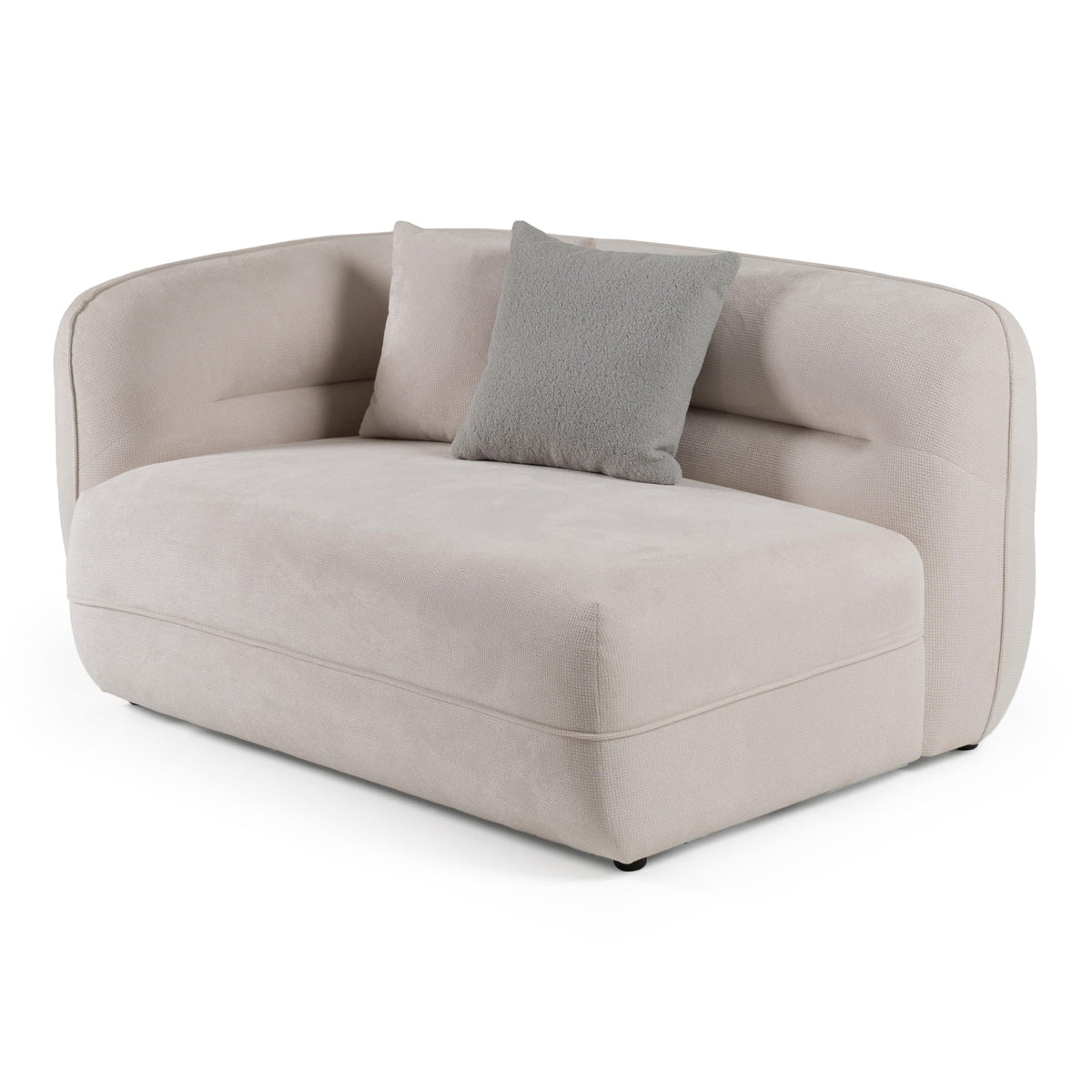 Nomad - Modern Off-White Fabric Curved Sectional Sofa by Limari Home – Fabric, Off-white, Model LIM-82127