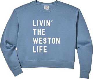 Women's Weston Living The Weston Life Name Comfort Colors Crop Sweatshirt