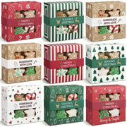 MotiMind Christmas Cookie Boxes with Window, 6x6x3 Inch, 27 Pack Multicolor