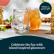 Libbey Tiki Faces / 4 Count (Pack of 1) / Tiki Mixed Drinkware Sets
