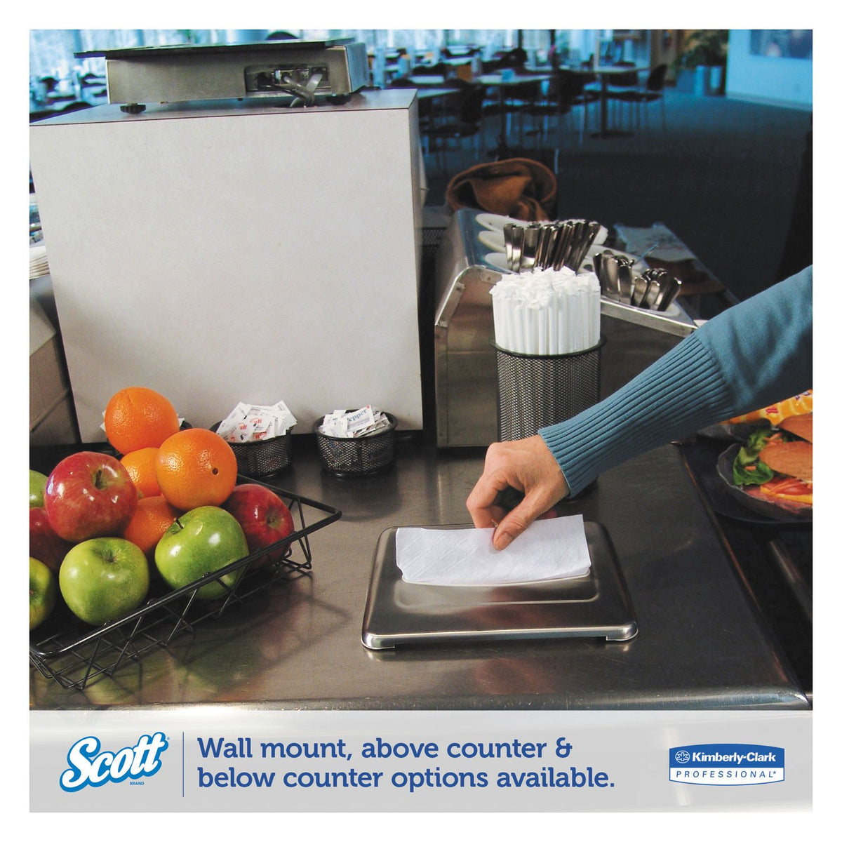 Scott Mega Cartridge Napkins in White by Kimberly-Clark – 8.4" x 6.5", Paper, White, Model KCC98908