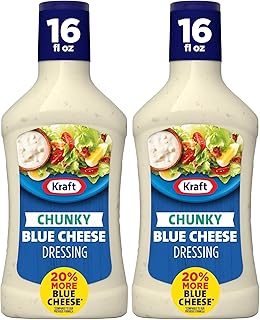 Kraft Dressing, 1 Bottle, for Salads and Dipping, Chunky Blue Cheese, No High-Fructose Corn Syrup, No Artificial Flavors, 16 oz (Pack of 2)