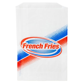 Large French Fry Bag White/Red by Inno-Pak – Large, White, Red, Pack of 1000