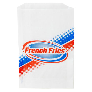Large French Fry Bag White/Red by Inno-Pak – Large, White, Red, Pack of 1000