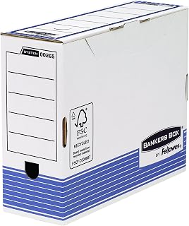 Bankers Box System 100 mm Transfer File, A4 Size - Blue, Pack of 10