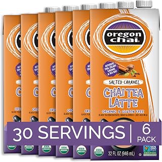 Oregon Chai Salted Caramel Concentrate, 32 Fluid Ounce (Pack of 6)