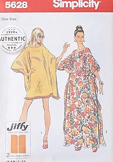 Simplicity S5628 Women's Vintage Caftan Sewing Pattern, Sizes 8-40