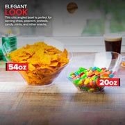Stock Your Home Large & Medium / Mixed Pack - 3 Medium (20oz), 3 Large (54oz) / Clear Bowls