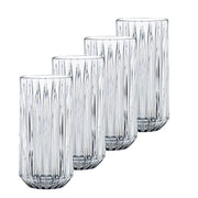 Jules Collection Long Drink Glasses by Nachtmann – 13 oz, 375 milliliters, Glass, Clear, Pack of 4