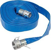 Apache 2" x 100' PVC Lay Flat Discharge Hose w/C x E Aluminum Cam & Groove Fittings, 98138053