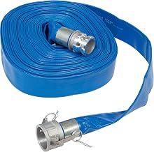 Apache 2" x 100' PVC Lay Flat Discharge Hose w/C x E Aluminum Cam & Groove Fittings, 98138053