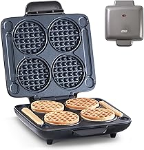 Dash Multi Mini Waffle Maker, Makes 4 Waffles at Once, Graphite
