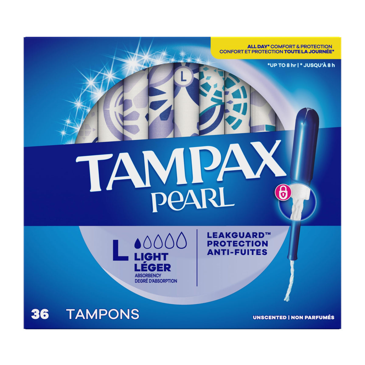Pearl Tampons for Women by Tampax – Light, Plastic, Model 7301000914