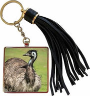 3dRose Australia, South Australia, Adelaide. Large flightless Emu. Tassel Key Chain