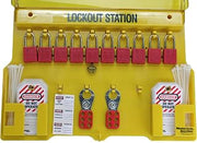 IDEAL INDUSTRIES 44-806 Ten-Lock Station, Includes Locks, Tags and Hasps