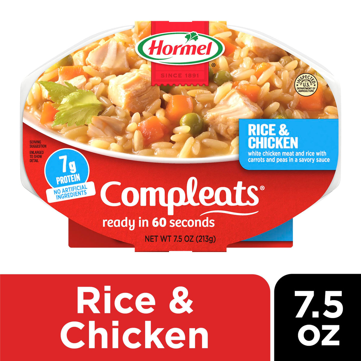 HORMEL COMPLEATS Rice & Chicken / 7.5 Ounce (Pack of 7) / 1 Seasoned Rice