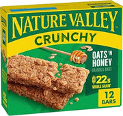 Nature Valley Crunchy Granola Bars, Oats & Honey, 12 ct, 8.94 oz
