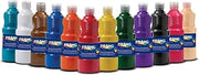 Prang Ready-to-Use Tempera Paint, Assorted 12 Color Set, 16 oz., 12 Bottles