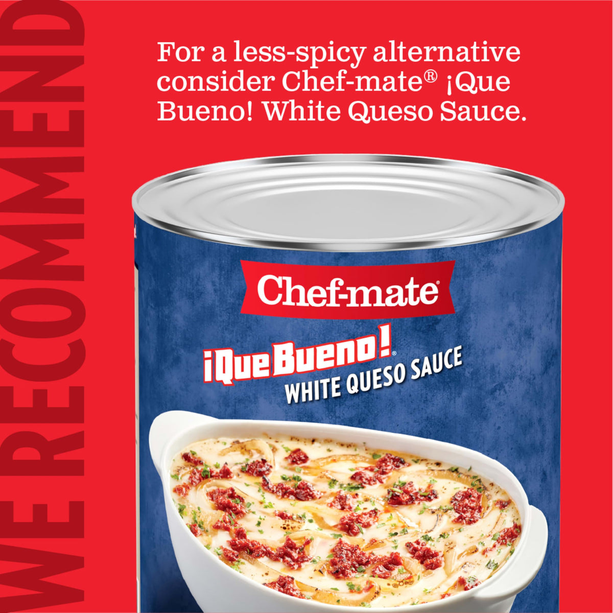Que Bueno Jalapeno Cheese Sauce by Chef-mate – 6lb 10 oz Can (Pack of 1), Model 00050000157600