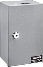 Global Industrial Drop-In Key Control Box, Keyed Alike, Gray, 4-3/8"Wx3-1/4"Dx7-1/4"H
