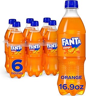 Fanta Orange Soda Soft Drink Bottles, 16.9 fl oz, 6 Pack