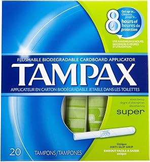 Tampax Tampons with Flushable Cardboard Applicator - Super - 20 ct